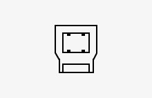 USB 3.0 Upstream-pictogram.	