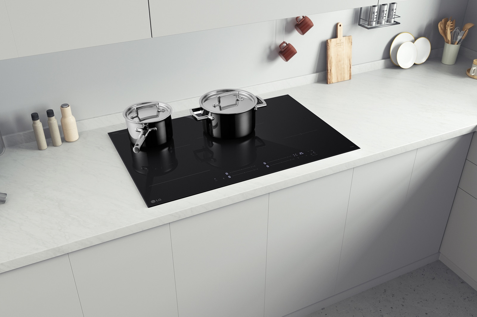 Induktionshäll 80 cm med en Flex-zon samt 2 zoner och Boost-funktion