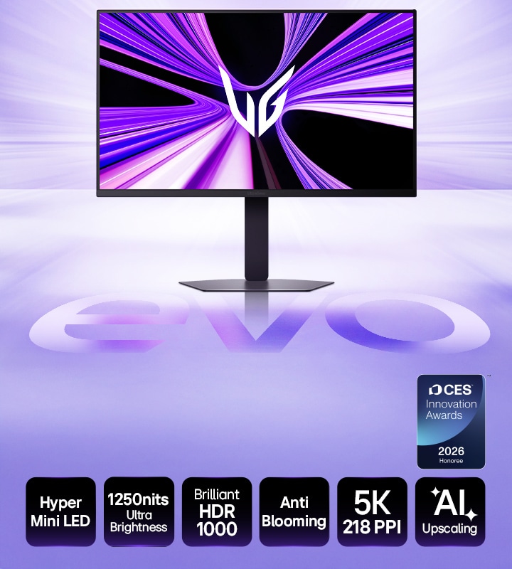 27-tums UltraGear evo GM9, Hyper Mini LED 5K-spelskärm (27GM950B) med ultrahög ljusstyrka