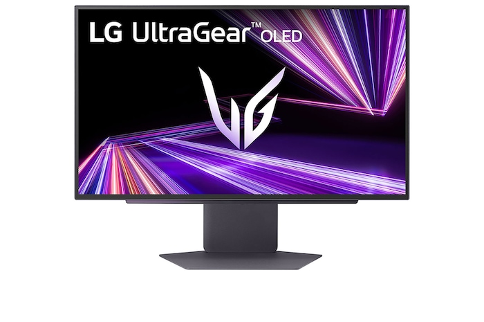 vy framifrån av skärmen med stativet nere