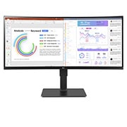 LG 34" UltraWide WQHD (3440x1440) IPS-skärm med inbyggd webbkamera, mikrofon och HDR10, 34BQ77QC-B