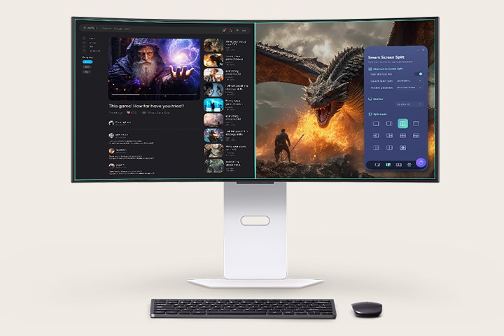 Den animerade videon visar hur LG Switch-appen optimerar skärmen för både spel och vardagsliv.