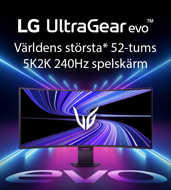 LG UltraGear evo 52-tums 5K2K WUHD-spelskärm med 240Hz uppdateringsfrekvens (52G930B)