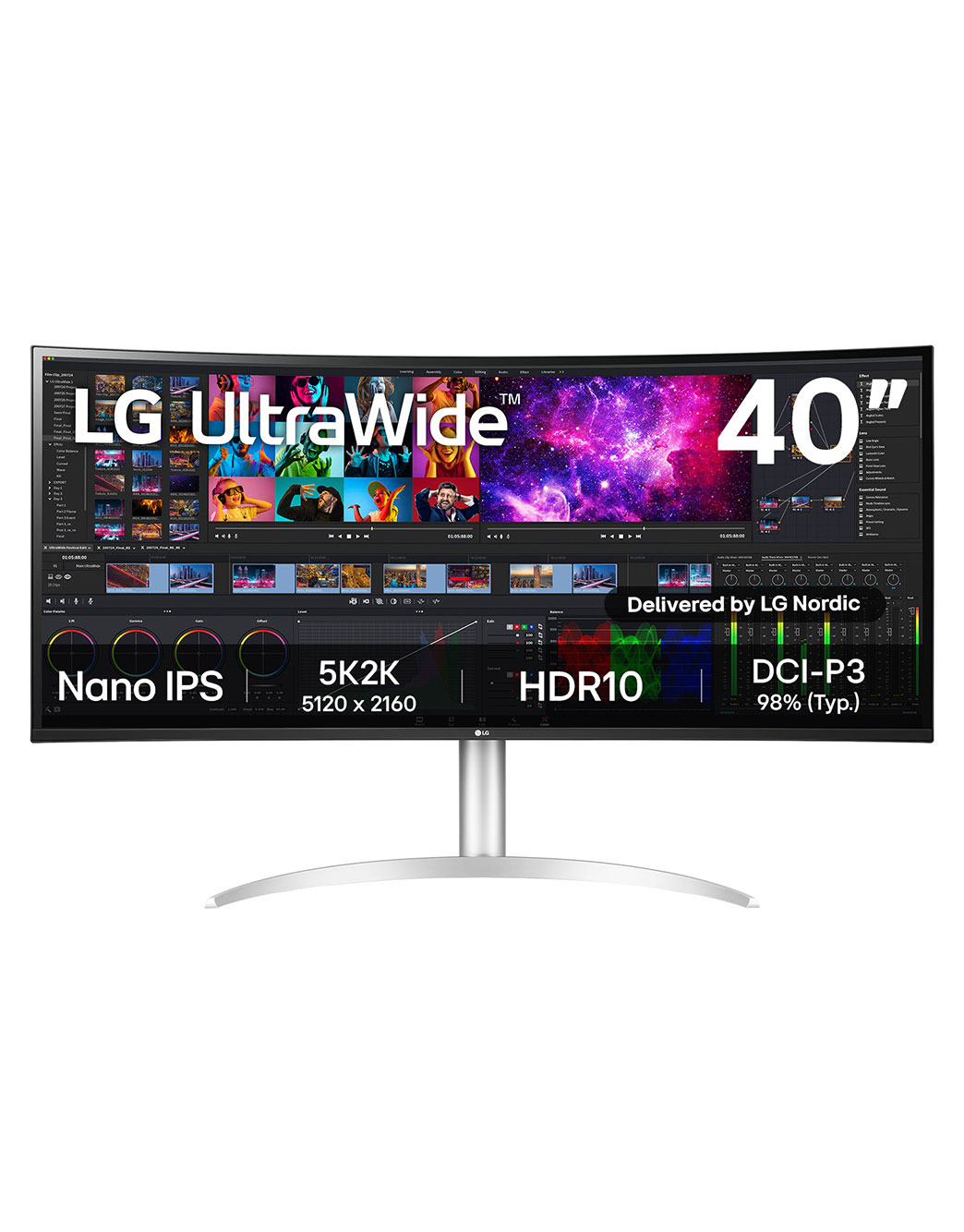 ROOM　LG 40WP95C-W ウルトラワイドモニター 5k2k 39.7
