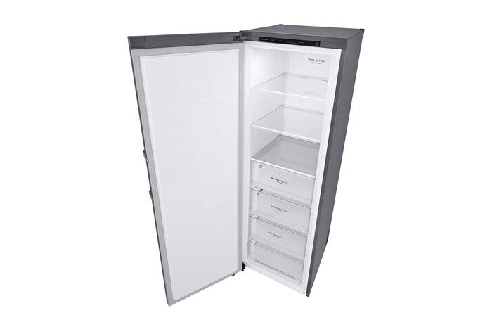 LG 324L Fristående frys (Shiny Steel) - Energiklass D, Total No Frost, Express Freeze, GFT41PZGSF