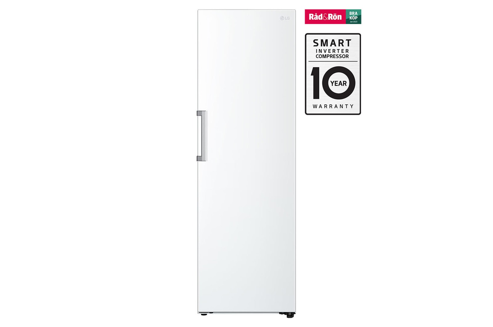 Vy framifrån av 386L Fristående kylskåp (Vit) - Energiklass E, Door Cooling™, LINEARCooling™, Moist Balance Crisper ™ GLT51SWGSZ
