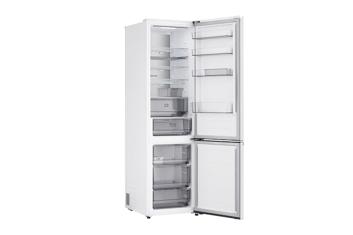 Vy framifrån av LG kyl/frys (GBBS726CPY) som visar DoorCooling+™-ventil