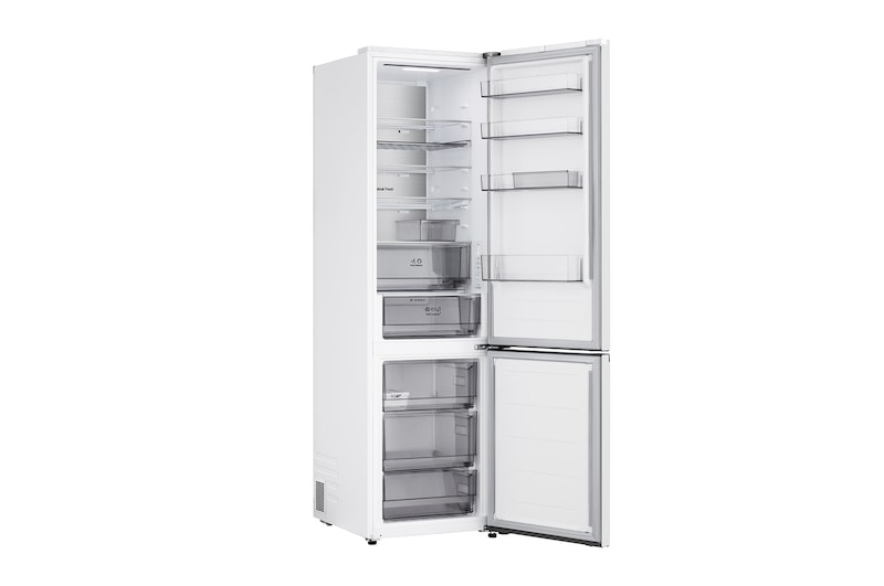 Vy framifrån av LG kyl/frys (GBBS726CPY) som visar DoorCooling+™-ventil