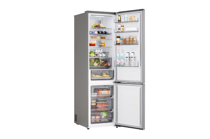 2.03M 375L Kombinerad kyl/frys(Prime Silver) - Energiklass C, Door Cooling+™ och Smart Diagnosis™ med Wi-Fi