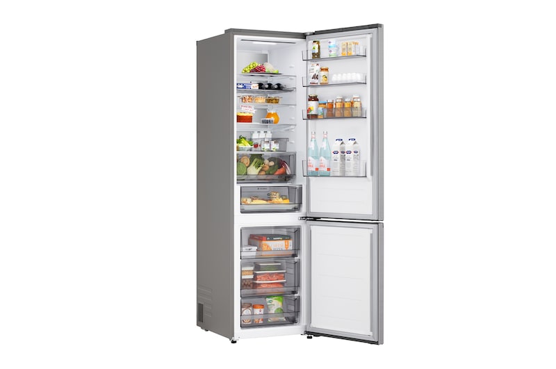 2.03M 375L Kombinerad kyl/frys(Prime Silver) - Energiklass C, Door Cooling+™ och Smart Diagnosis™ med Wi-Fi