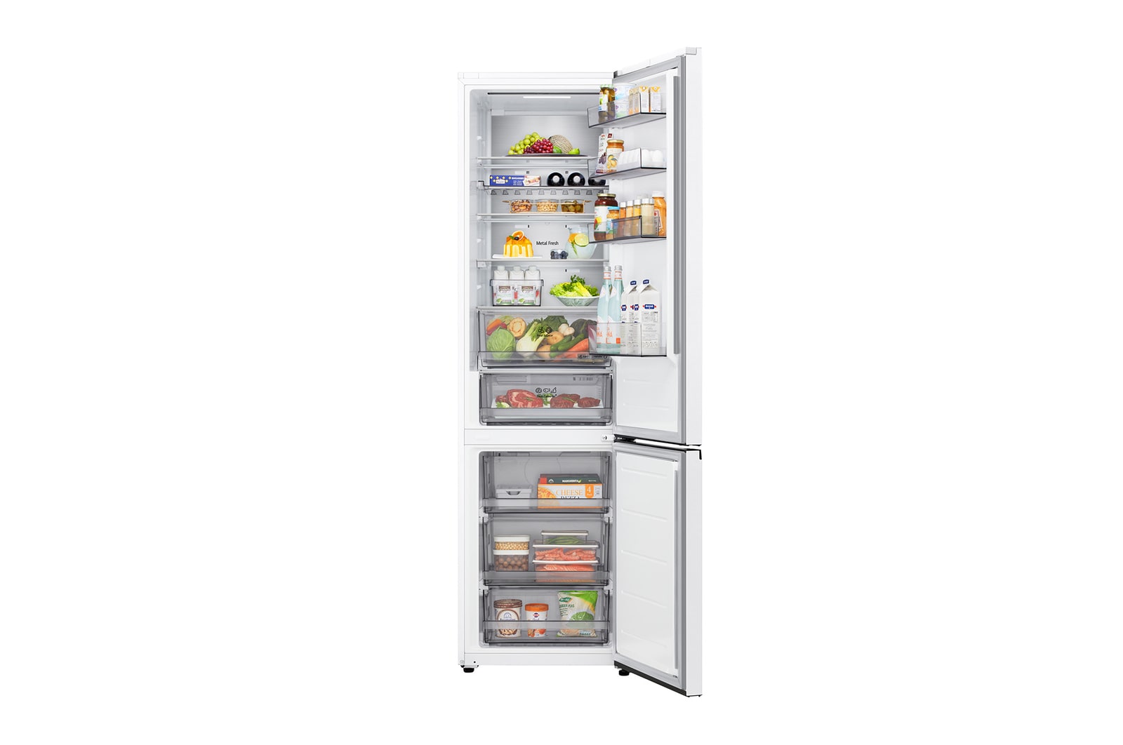 2.03M 375L Kombinerad kyl/frys(Vit) - Energiklass C, Door Cooling+™ och Smart Diagnosis™ med Wi-Fi