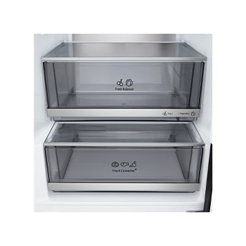 LG 2.03M 375L Kombinerad kyl/frys (Black steel) | Energiklass C, Door Cooling™ och Smart Diagnosis™ med Wi-Fi