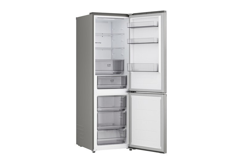 Vy framifrån av LG kyl/frys (GBBSJ11EPY) som visar DoorCooling+™-ventil
