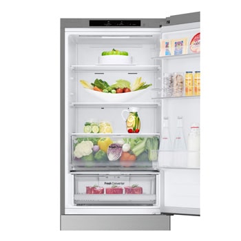 LG 1.86M 344L Kombinerad kyl/frys(Prime Silver) - Energiklass D, Door Cooling+™ och Smart Diagnosis™, GBV21NCDPY