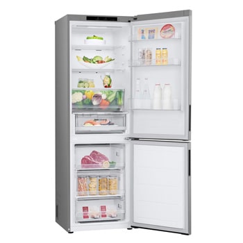 LG 1.86M 344L Kombinerad kyl/frys(Prime Silver) - Energiklass D, Door Cooling+™ och Smart Diagnosis™, GBV21NCDPY