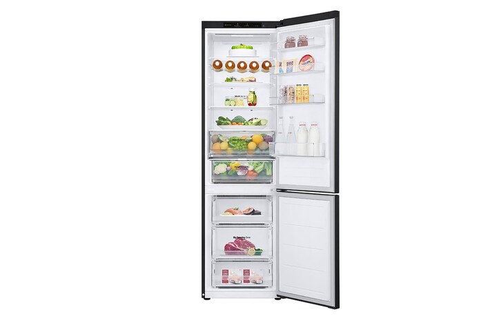LG 2.03M 387L Kombinerad kyl/frys(Essence Matte Black) - Energiklass D, GBV3200DEP
