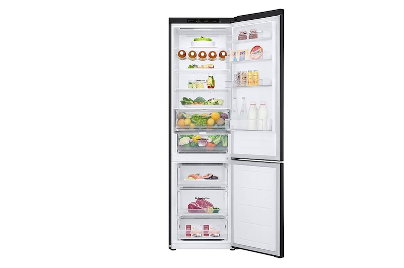 LG 2.03M 387L Kombinerad kyl/frys(Essence Matte Black) - Energiklass D, GBV3200DEP