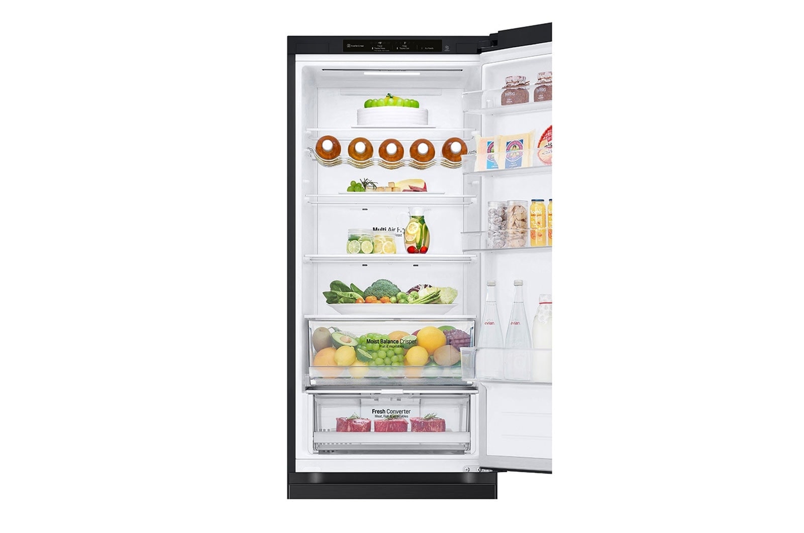LG 2.03M 387L Kombinerad kyl/frys(Essence Matte Black) - Energiklass D, GBV3200DEP