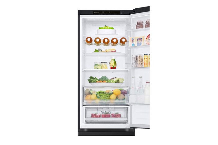 LG 2.03M 387L Kombinerad kyl/frys(Essence Matte Black) - Energiklass D, GBV3200DEP