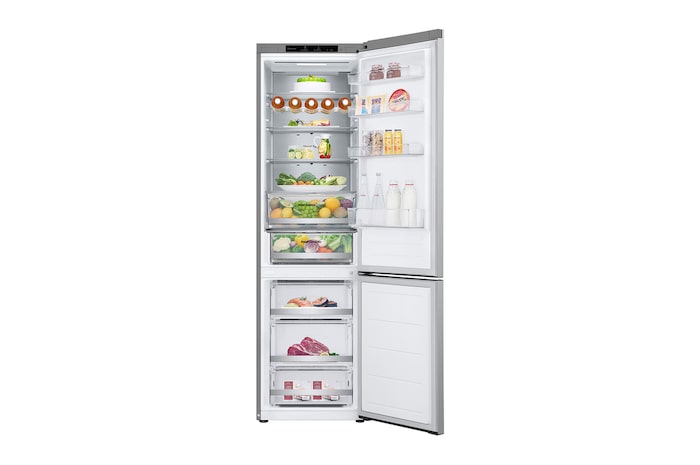 LG 2.03M 387L Kombinerad kyl/frys(Prime Silver) - Energiklass C, Door Cooling+™ och Smart Diagnosis™ , GBV5240CPY