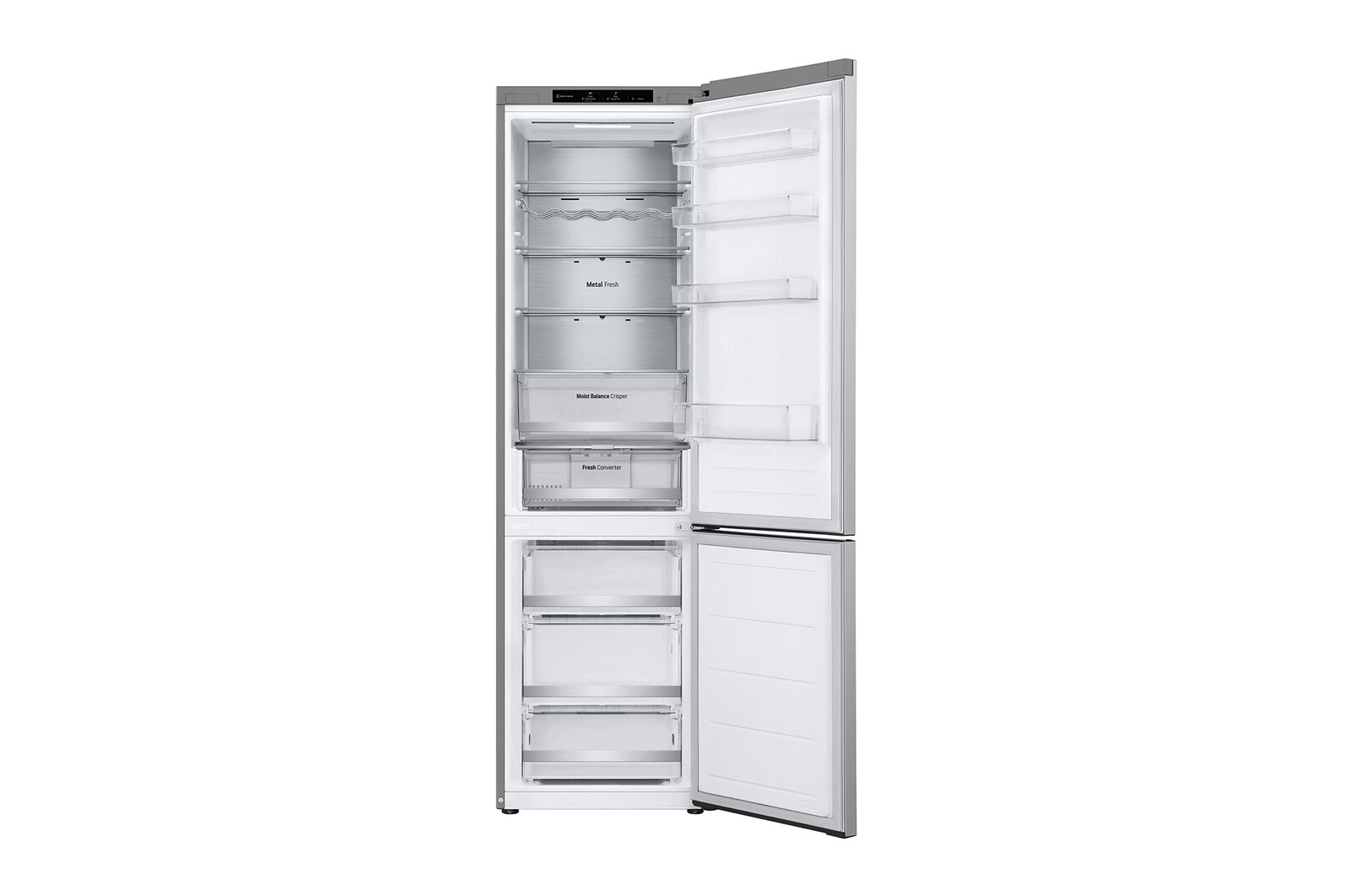 LG 2.03M 387L Kombinerad kyl/frys(Prime Silver) - Energiklass C, Door Cooling+™ och Smart Diagnosis™ , GBV5240CPY