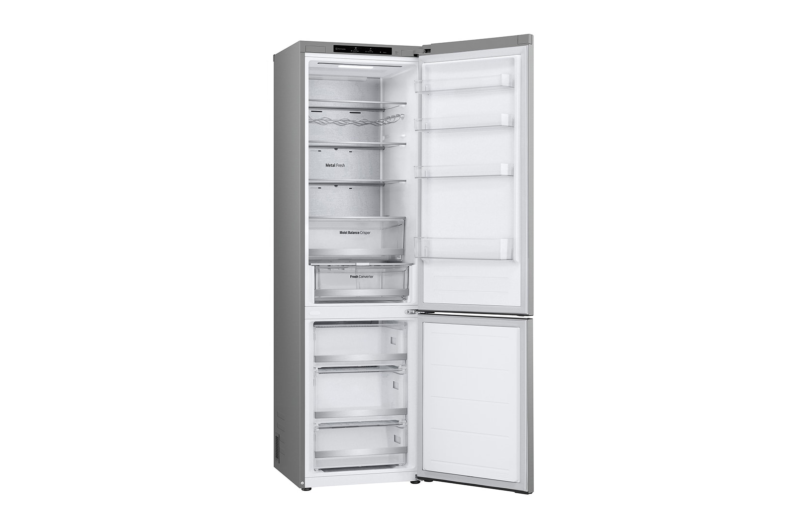 LG 2.03M 387L Kombinerad kyl/frys(Prime Silver) - Energiklass C, Door Cooling+™ och Smart Diagnosis™ , GBV5240CPY