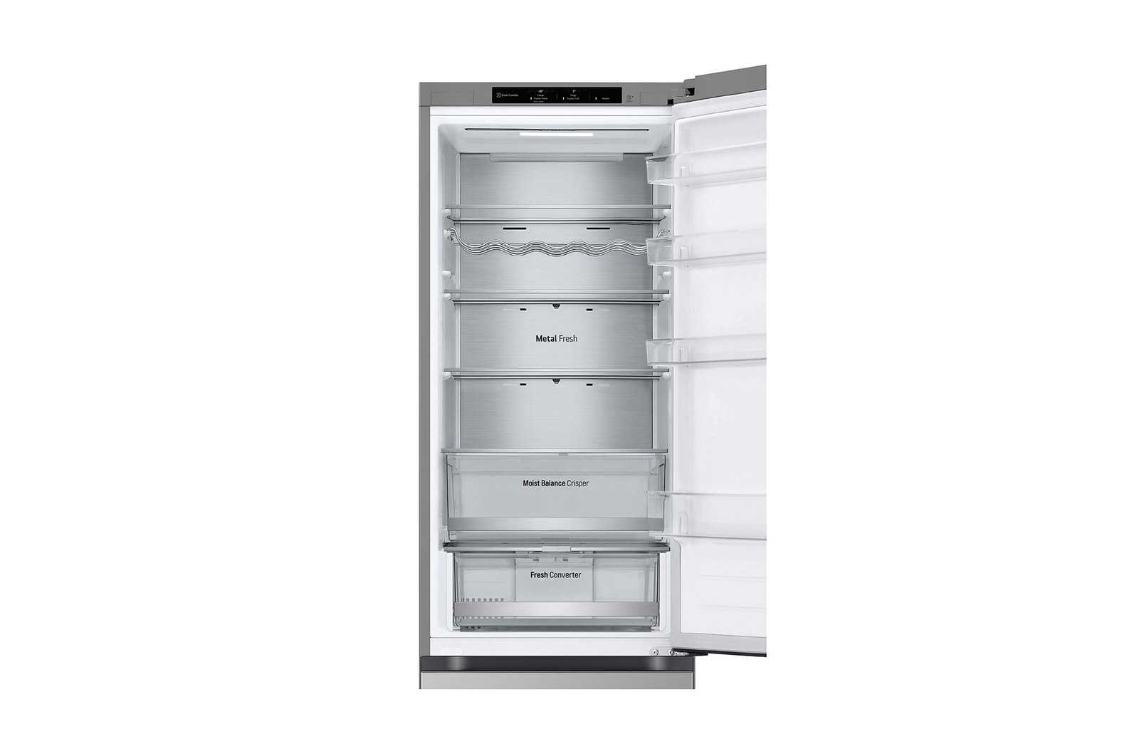 LG 2.03M 387L Kombinerad kyl/frys(Prime Silver) - Energiklass C, Door Cooling+™ och Smart Diagnosis™ , GBV5240CPY