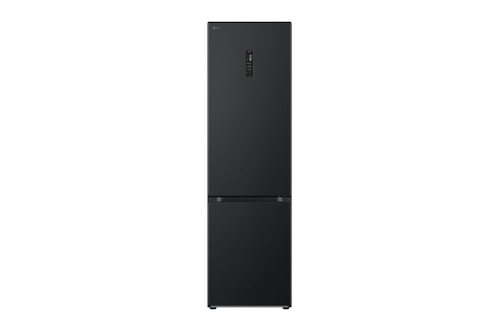 Vy framifrån av 2.03M 387L Kombinerad kyl/frys(Matte Black) - Energiklass C, Door Cooling™ och Smart Diagnosis™ med Wi-Fi Huvudfunktioner, GBV5250CEP