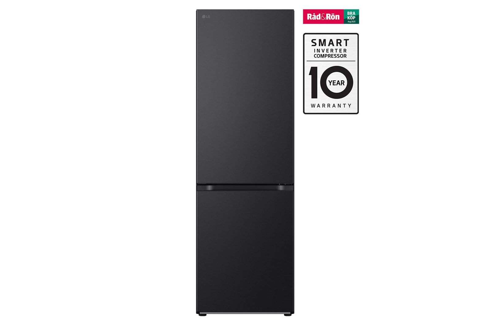 Vy framifrån av 1.86M 344L Kombinerad kyl/frys(Essence Black) - Energiklass C GBV7180CEV