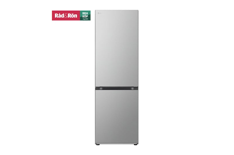 Vy framifrån av 1.86M 344L Kombinerad kyl/frys(Prime Silver) - Energiklass C GBV7180CPY