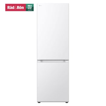 Vy framifrån av 1.86M 344L Kombinerad kyl/frys(Vit ) - Energiklass C, Nature Fresh, Door Cooling+™ och Smart Diagnosis™, GBV7180CSW