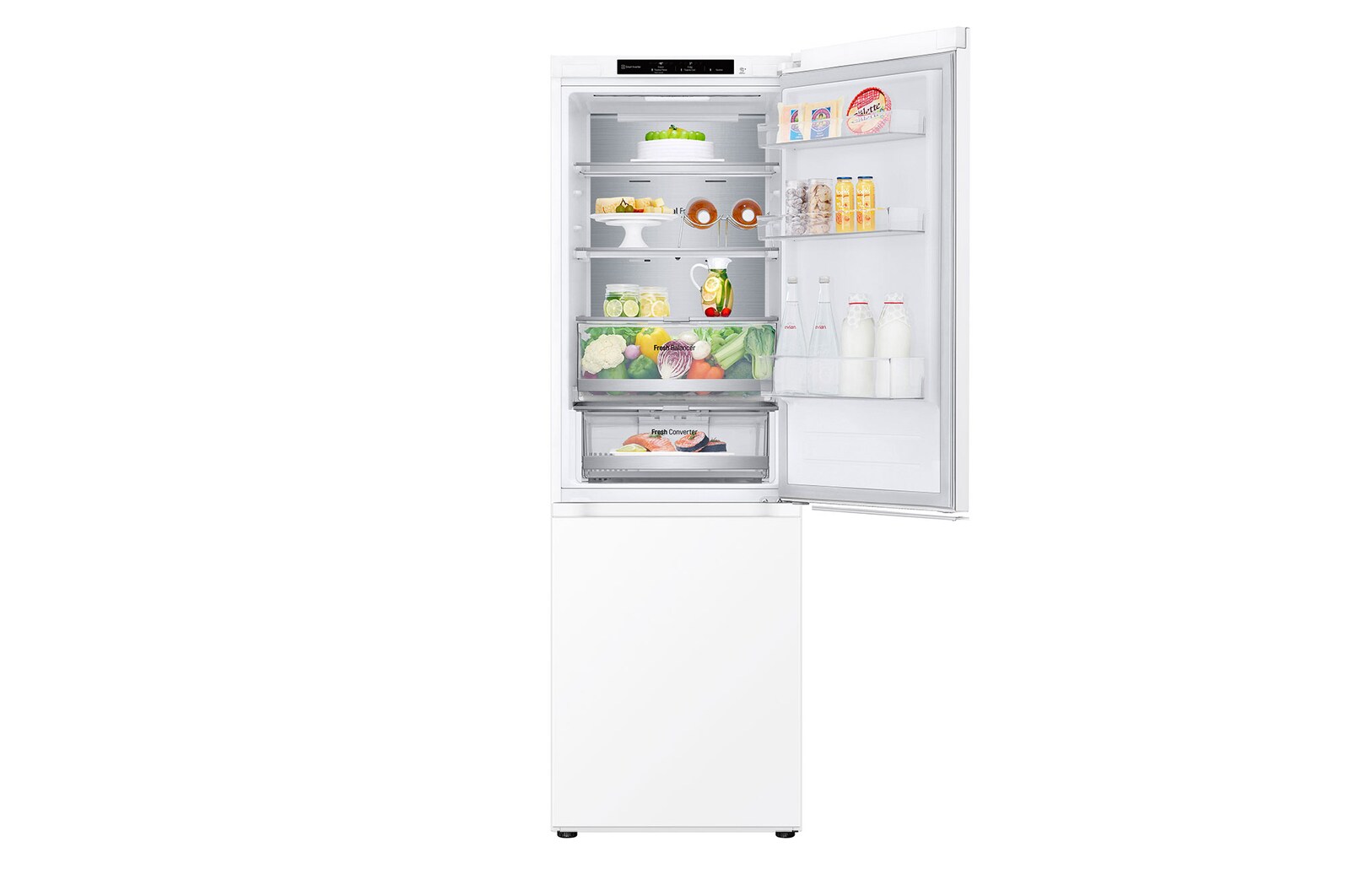 front top door open with food stored