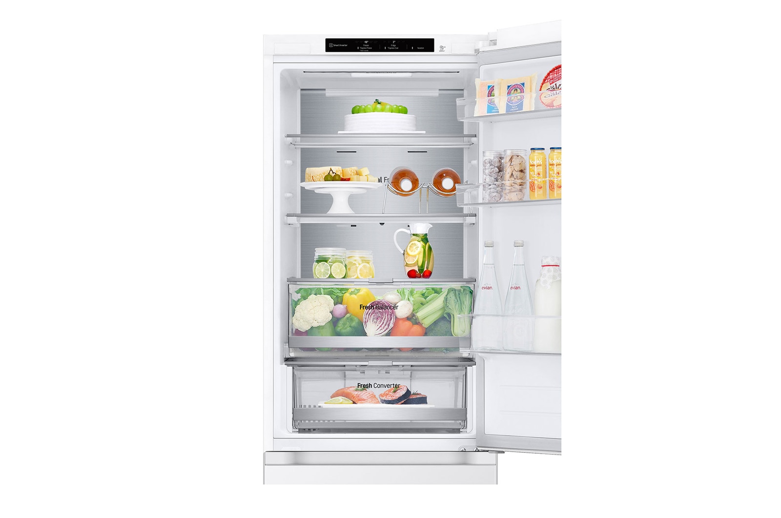 top door detail view with food stored