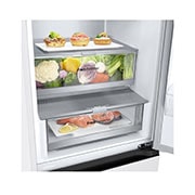 drawer view with food stored
