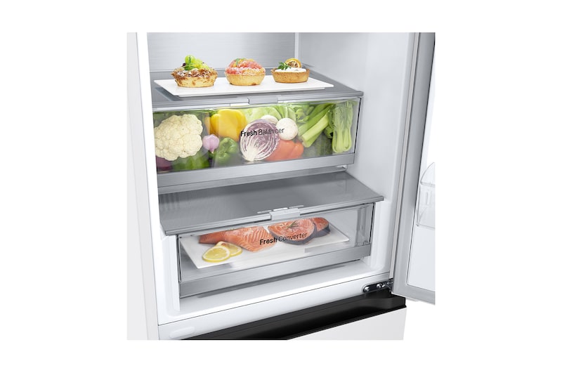 LG 1.86M 344L Kombinerad kyl/frys(Vit) - Energiklass E, Door Cooling™ och Smart Diagnosis™ med Wi-Fi, GBV7170ESW