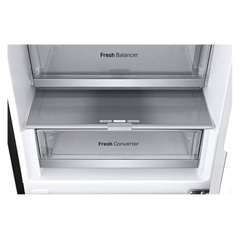 LG 2.03M 387L Kombinerad kyl/frys(Essence Black) - Energiklass A, Door Cooling+™ och Smart Diagnosis™ , GBVE2801EV