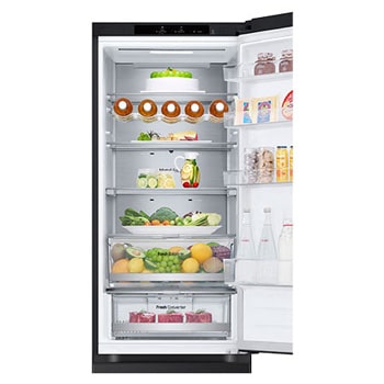 LG 2.03M 387L Kombinerad kyl/frys(Essence Black) - Energiklass A, Door Cooling+™ och Smart Diagnosis™ , GBVE2801EV