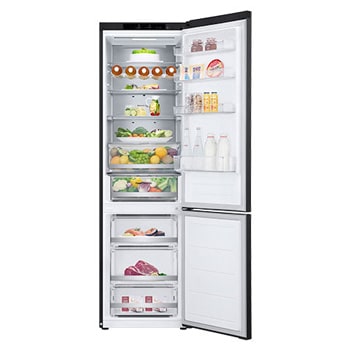 LG 2.03M 387L Kombinerad kyl/frys(Essence Black) - Energiklass A, Door Cooling+™ och Smart Diagnosis™ , GBVE2801EV