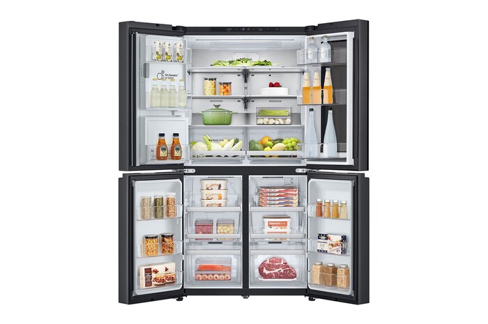 double open view with food