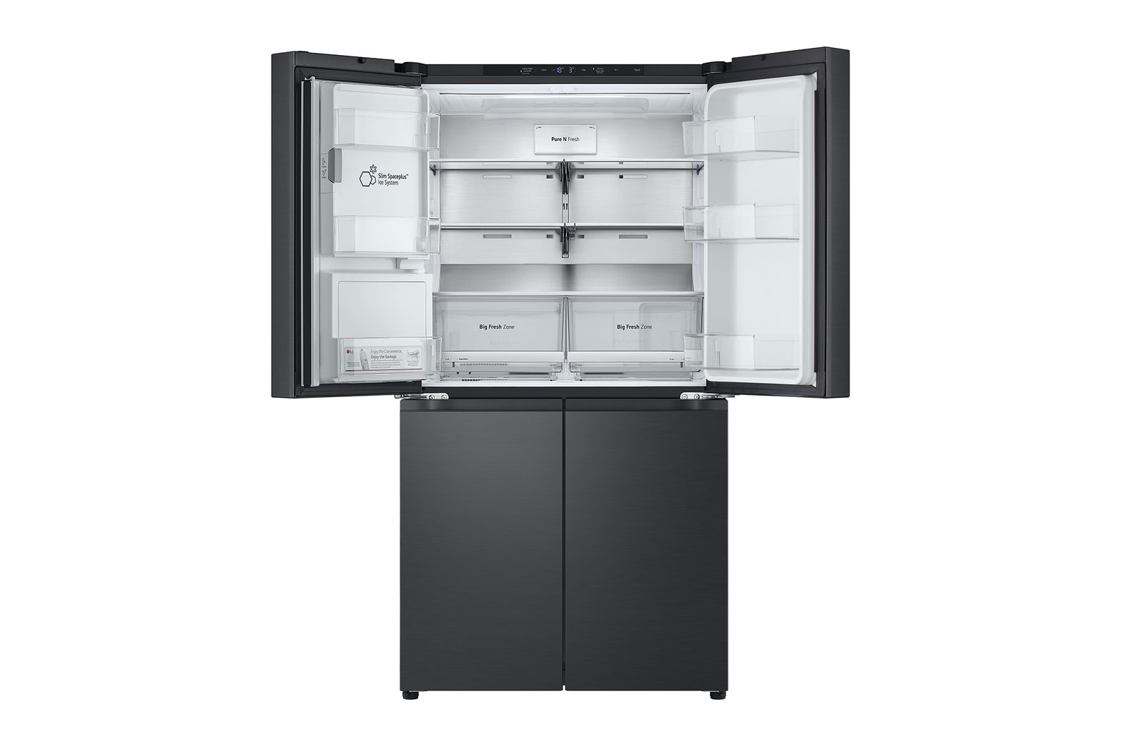 LG 641L French Door Side-by-Side  (Essence Black) - Energiklass E, Vatten/is via röranslutning, Smart Diagnosis™ med Wi-Fi, GML960EVBE