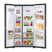 front all door open with food stored