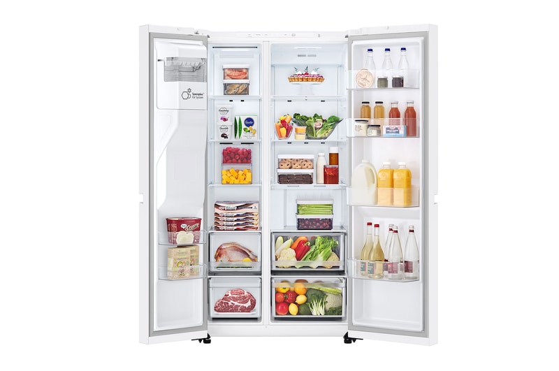 Front view with food