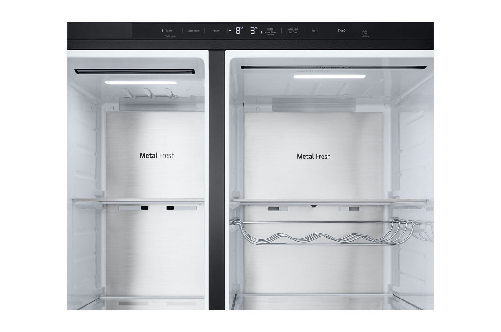 Side view door open with food