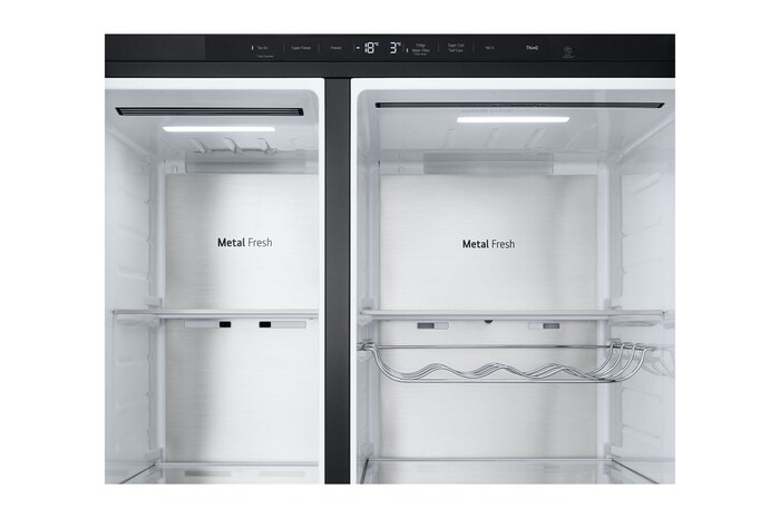Side view door open with food