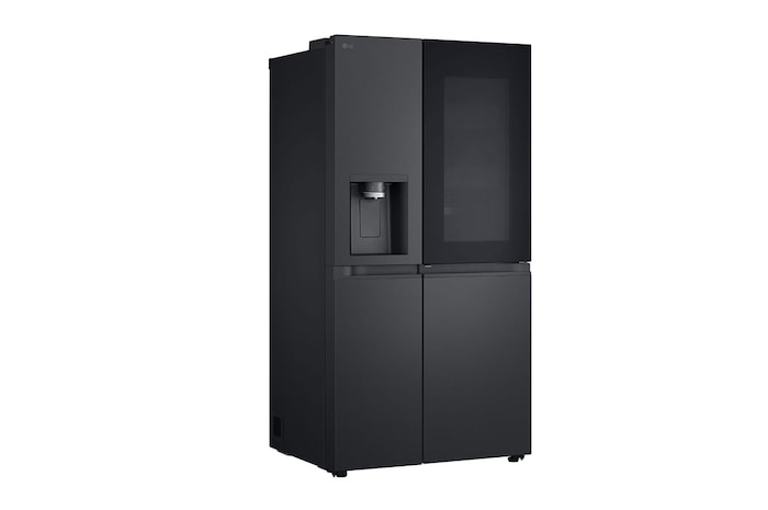 LG 628L InstaView Door in Door™ Side by Side (Essence Black), Energiklass D, Vatten/is utan röranslutning, Smart Diagnosis™ med Wi-Fi, GSXE91EVAD