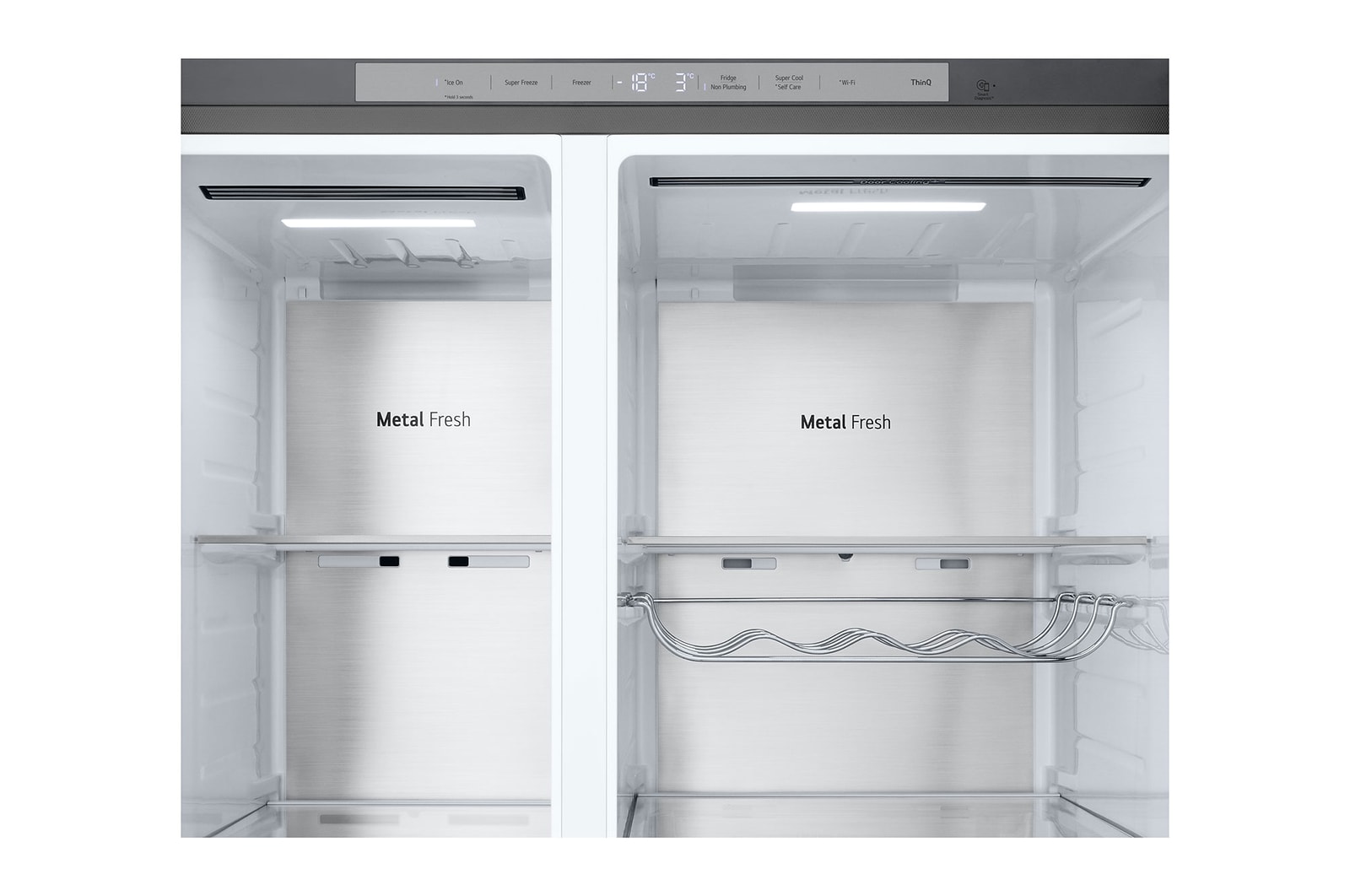 LG 628L InstaView Door in Door™ Side by Side (Metal Sorbet), Energiklass D, Vatten/is utan röranslutning, Smart Diagnosis™ med Wi-Fi, GSXE91MBAD
