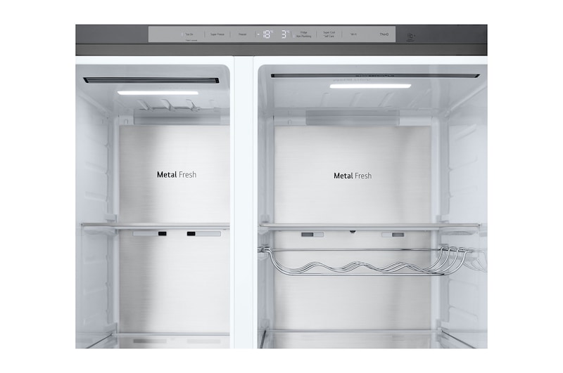 LG 628L InstaView Door in Door™ Side by Side (Metal Sorbet), Energiklass D, Vatten/is utan röranslutning, Smart Diagnosis™ med Wi-Fi, GSXE91MBAD