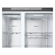 LG 628L InstaView Door in Door™ Side by Side (Metal Sorbet), Energiklass D, Vatten/is utan röranslutning, Smart Diagnosis™ med Wi-Fi, GSXE91MBAD