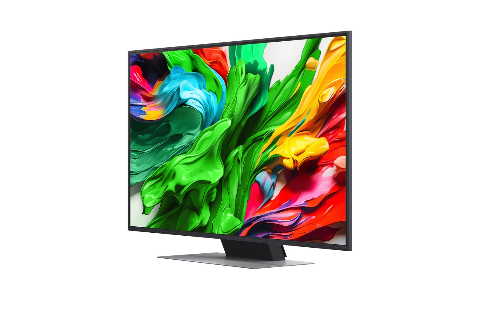 Left-facing side view of LG QNED evo QNED85 TV 