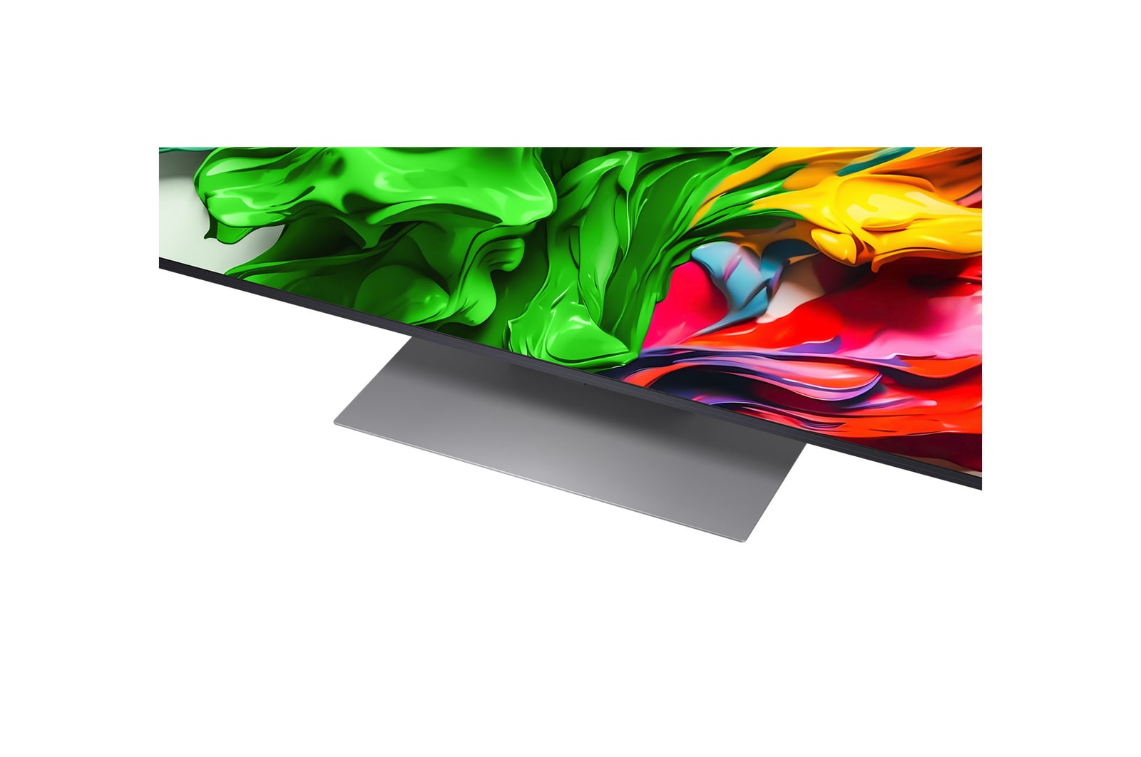 Stand view of LG QNED evo QNED85 TV